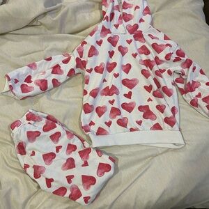 Jessica Simpson Pink Heart Kids Pajama Set